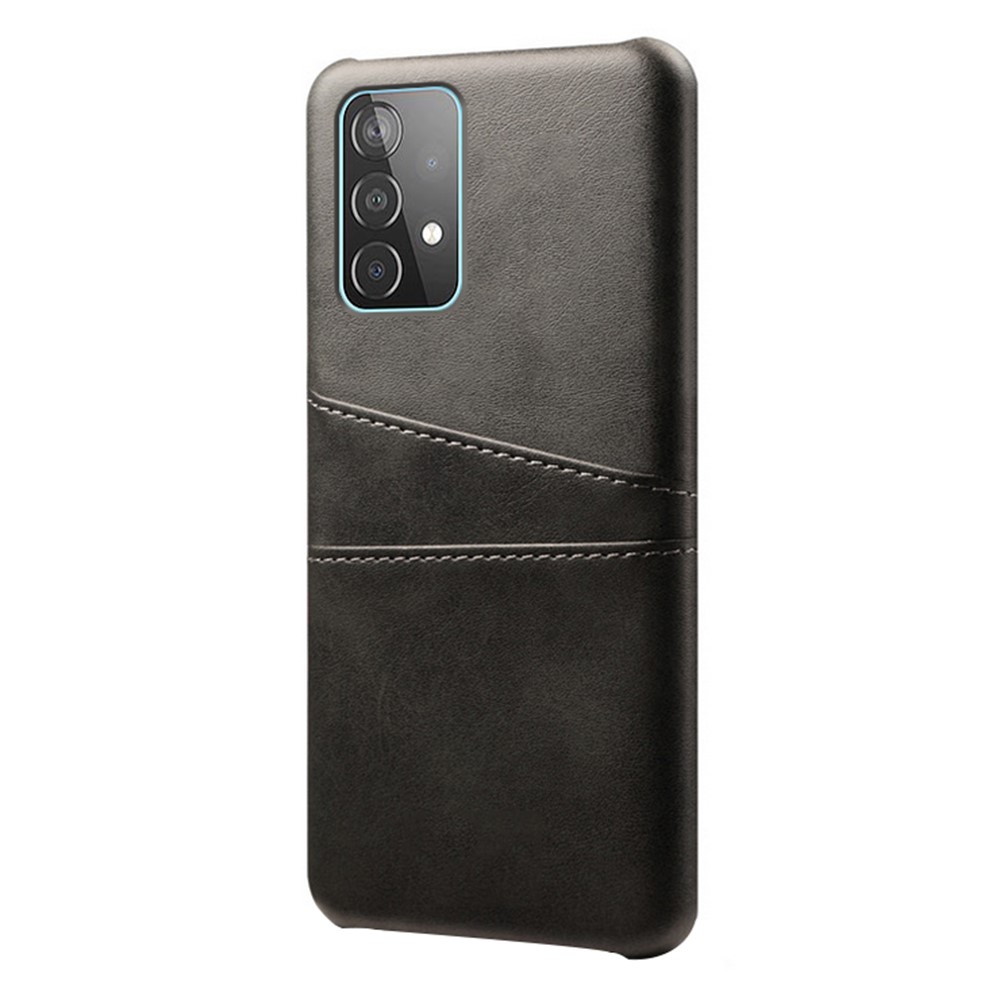 KSQ PC + PU Leather Coated Case with Dual-Card Slots for Samsung Galaxy A52 5G - Black-2