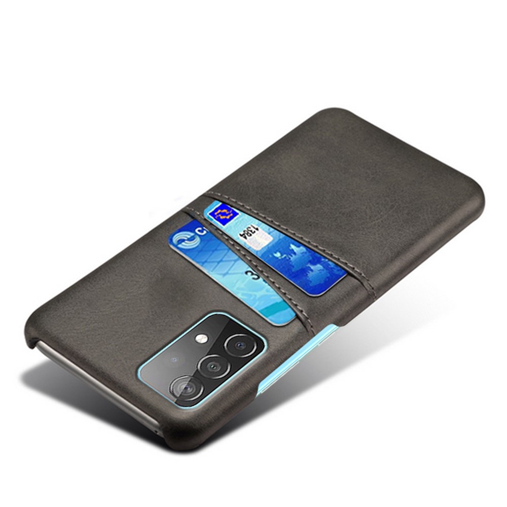 KSQ PC + PU Leather Coated Case with Dual-Card Slots for Samsung Galaxy A52 5G - Black-3