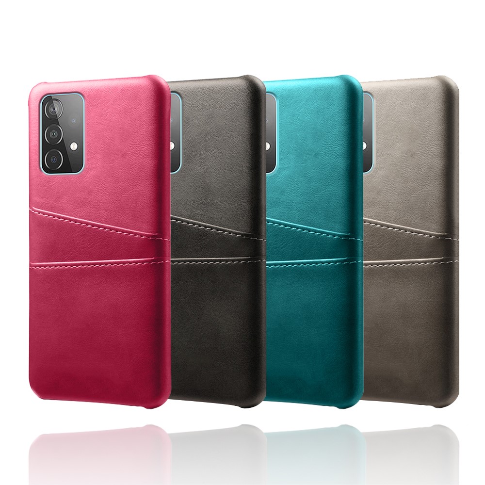 KSQ PC + PU Leather Coated Case with Dual-Card Slots for Samsung Galaxy A52 5G - Black-5