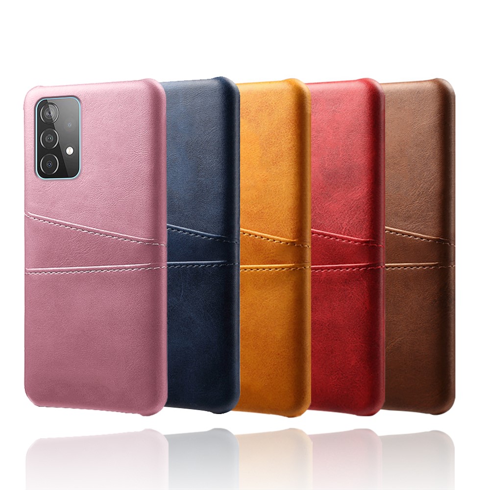 KSQ PC + PU Leather Coated Case with Dual-Card Slots for Samsung Galaxy A52 5G - Black-6