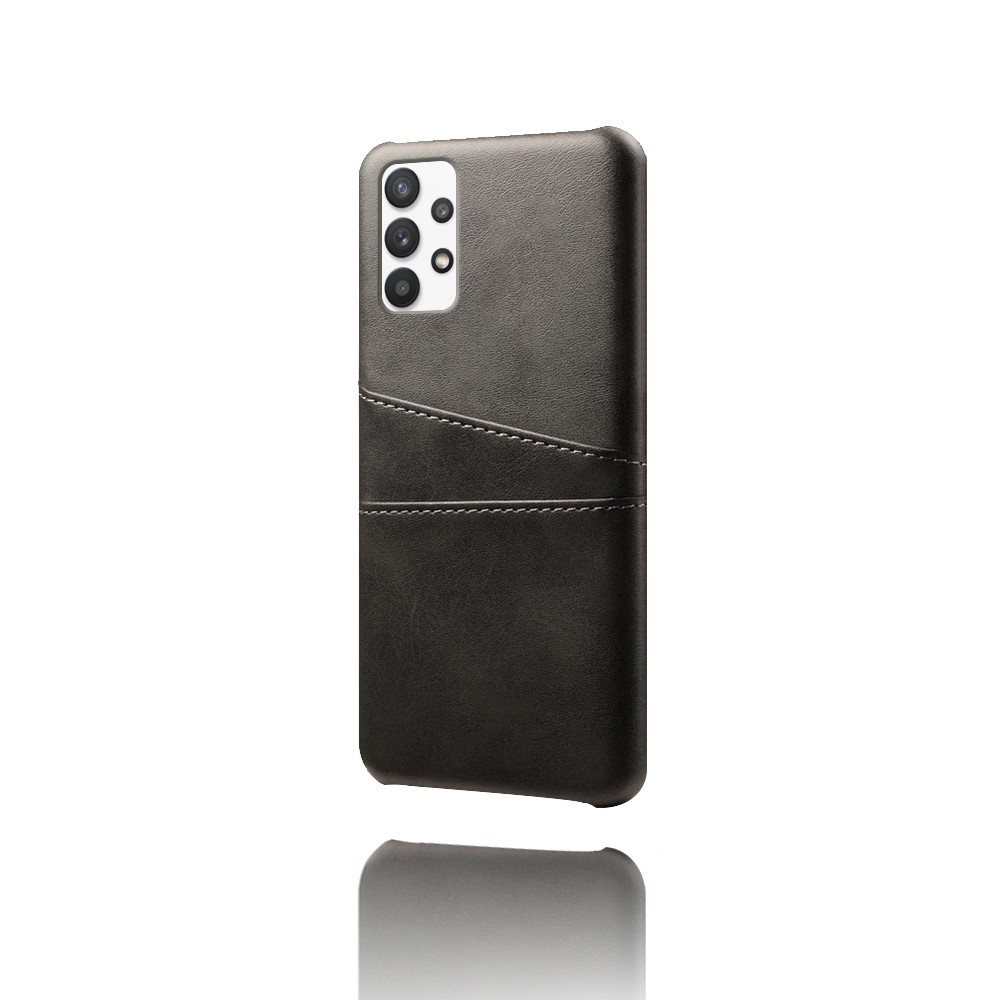 KSQ PC + PU Leather Coated Case with Dual-Card Slots for Samsung Galaxy A32 5G - Black-2
