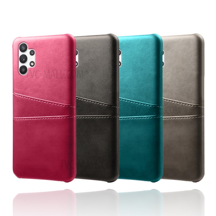 KSQ PC + PU Leather Coated Case with Dual-Card Slots for Samsung Galaxy A32 5G - Black-6