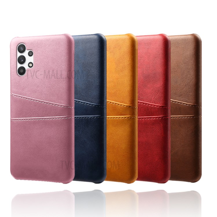 KSQ PC + PU Leather Coated Case with Dual-Card Slots for Samsung Galaxy A32 5G - Black-7