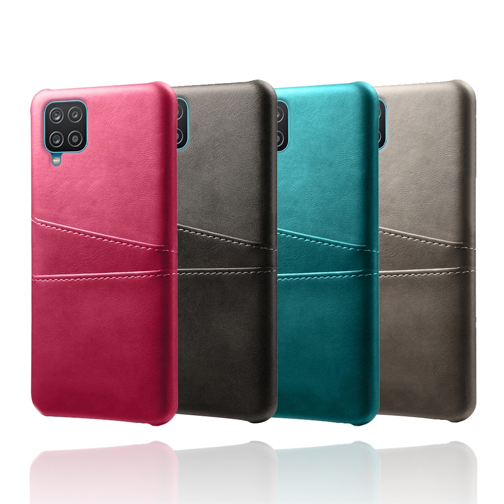 KSQ PC + PU Leather Coated Case with 2 Card Slots for Samsung Galaxy A12 - Black-6