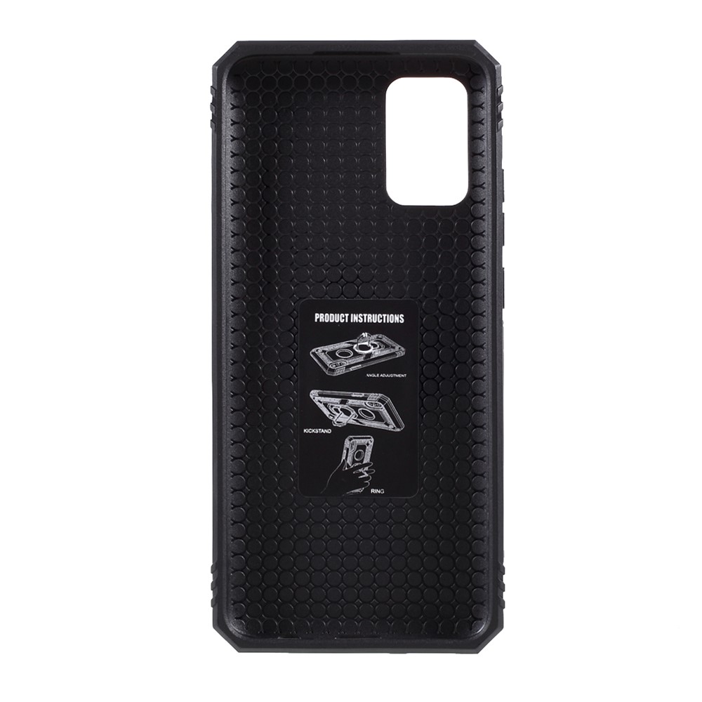 PC + TPU Hybrid Anti-drop Phone Shell with Ring Kickstand Design for Samsung Galaxy A02s (EU Version) - Black-3