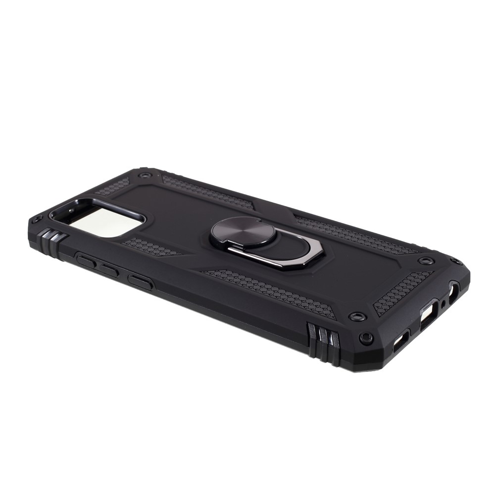 PC + TPU Hybrid Anti-drop Phone Shell with Ring Kickstand Design for Samsung Galaxy A02s (EU Version) - Black-5