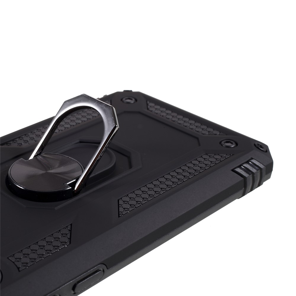 PC + TPU Hybrid Anti-drop Phone Shell with Ring Kickstand Design for Samsung Galaxy A02s (EU Version) - Black-6