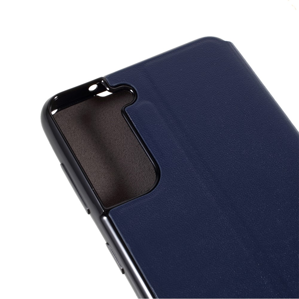 X-LEVEL Fib Color Ultra Thin PU Leather Phone Stand Case for Samsung Galaxy S21 5G - Dark Blue-7