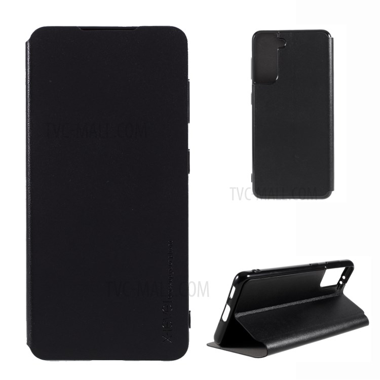 X-LEVEL Fib Color Stand Design PU Leather Phone Case for Samsung Galaxy S21 Plus 5G - Black-1