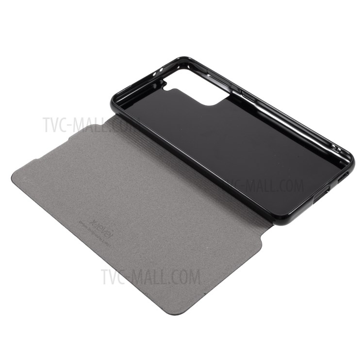 X-LEVEL Fib Color Stand Design PU Leather Phone Case for Samsung Galaxy S21 Plus 5G - Black-8