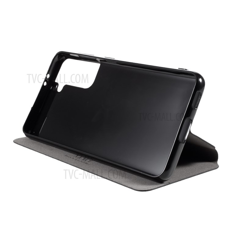 X-LEVEL Fib Color Stand Design PU Leather Phone Case for Samsung Galaxy S21 Plus 5G - Black-9