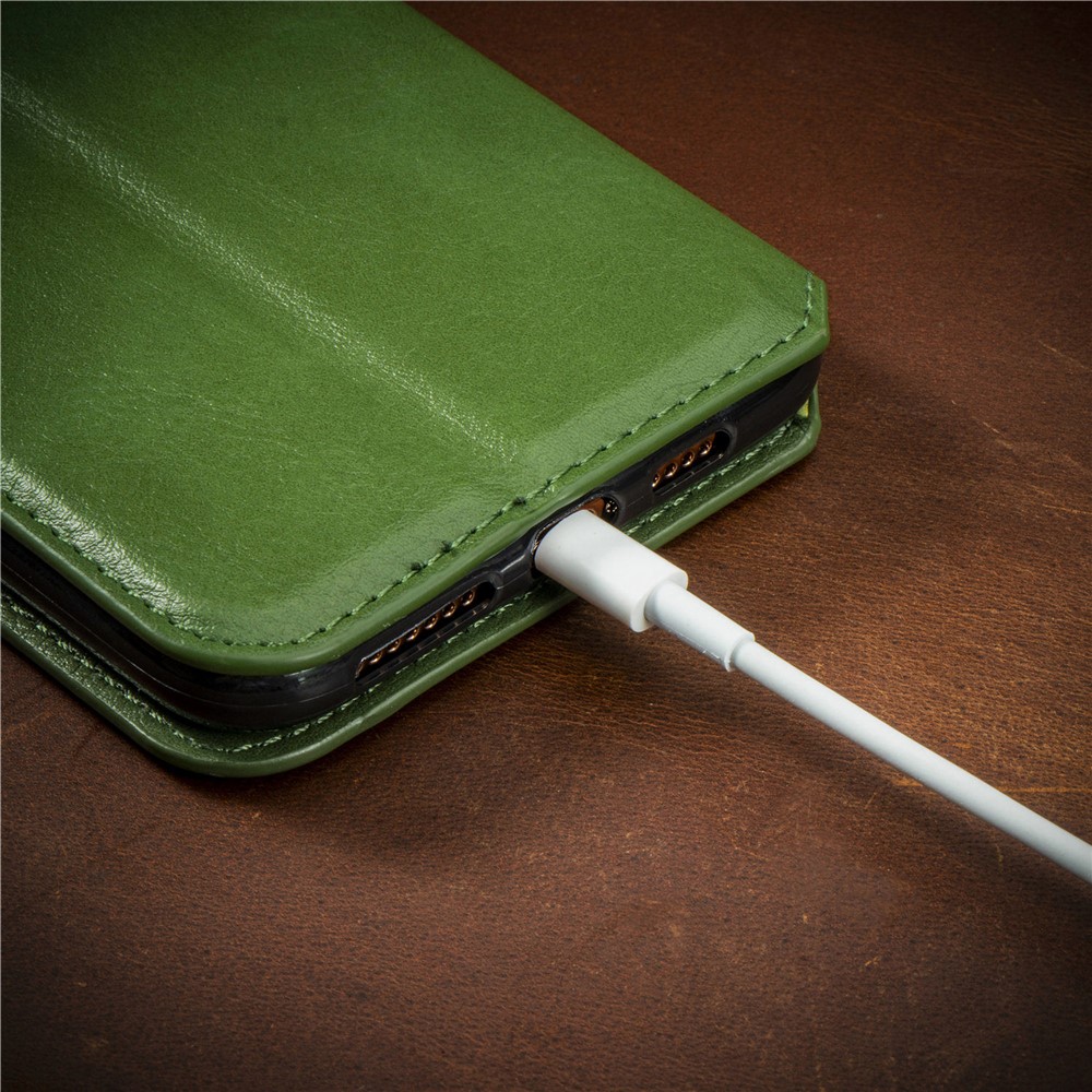 Fashionable Auto-absorbed Rhombus Texture PU Leather Wallet Phone Cover for Samsung Galaxy A11/M11 (EU Version) - Green-22