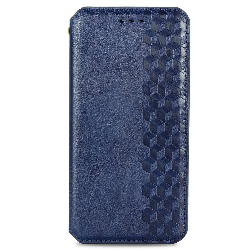 Texture Rosture Auto-auto-absorbed pu le Cuir Portefeuille Téléphone Pour Samsung Galaxy S20 4g / S20 5G - Bleu-3