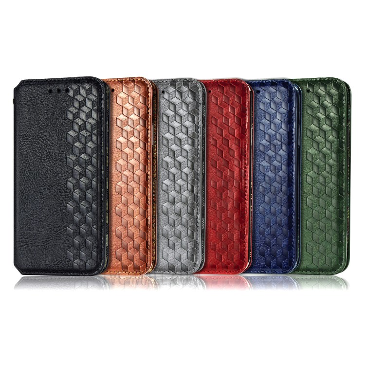 Fashionable Auto-absorbed Rhombus Texture PU Leather Wallet Phone Cover for Samsung Galaxy A71 5G SM-A716 - Blue-24