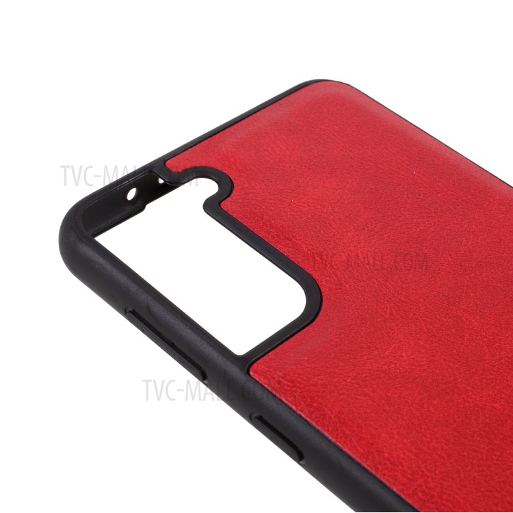 X-LEVEL Vintage Style PU Leather Coated TPU Phone Shell for Samsung Galaxy S21 5G - Red-6