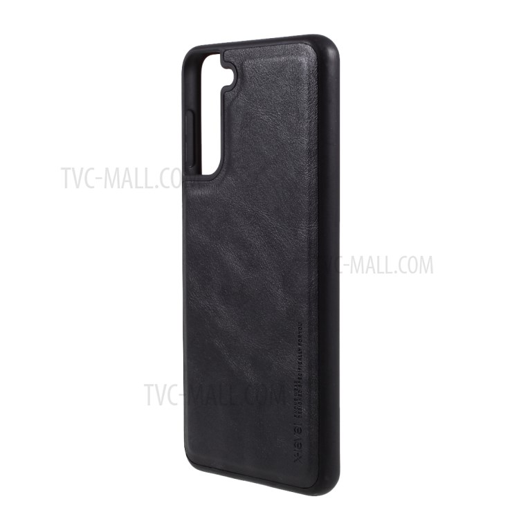 X-LEVEL Vintage Style PU Leather Coated TPU Phone Shell for Samsung Galaxy S21+ 5G - Black-2
