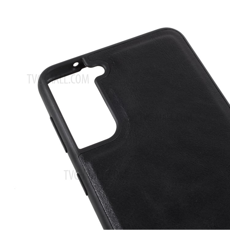 X-LEVEL Vintage Style PU Leather Coated TPU Phone Shell for Samsung Galaxy S21+ 5G - Black-8