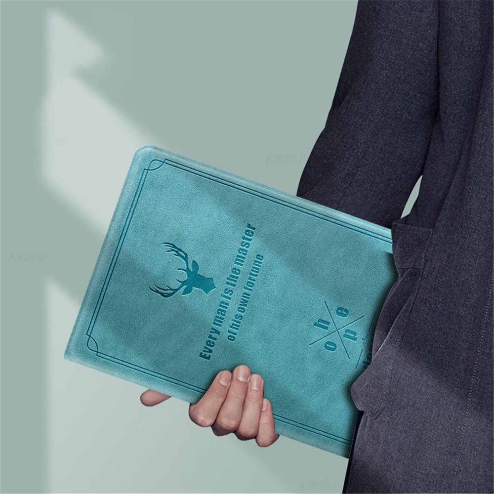 Deer Pattern PU Leather PC Stand Tablet Shell Case Cover for Samsung Galaxy Tab S7 Plus 12.4 inch - Blue-8