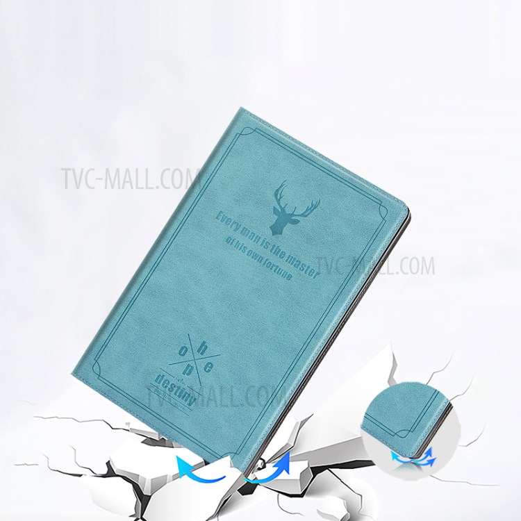 Deer Pattern PU Leather PC Stand Tablet Protective Case Cover for Samsung Galaxy Tab A7 10.4 inch - Blue-8