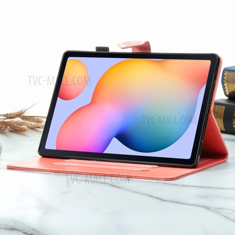 Mandala Pattern Imprinting Leather Card Slots Design Tablet Protective Shell with Stand for Samsung Galaxy Tab A7 10.4 (2020) T505/T500 - Orange-15