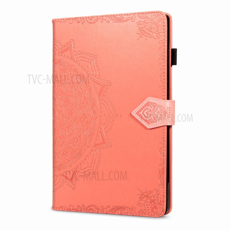 Mandala Pattern Imprinting Leather Card Slots Design Tablet Protective Shell with Stand for Samsung Galaxy Tab A7 10.4 (2020) T505/T500 - Orange-4