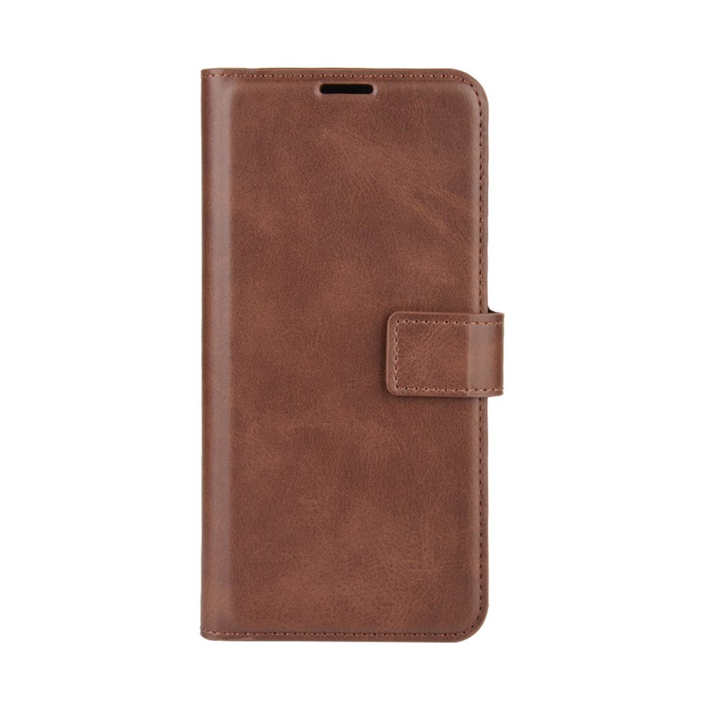 Leather Cover Case with Wallet Stand Design for Samsung Galaxy A32 5G - Dark Brown-2