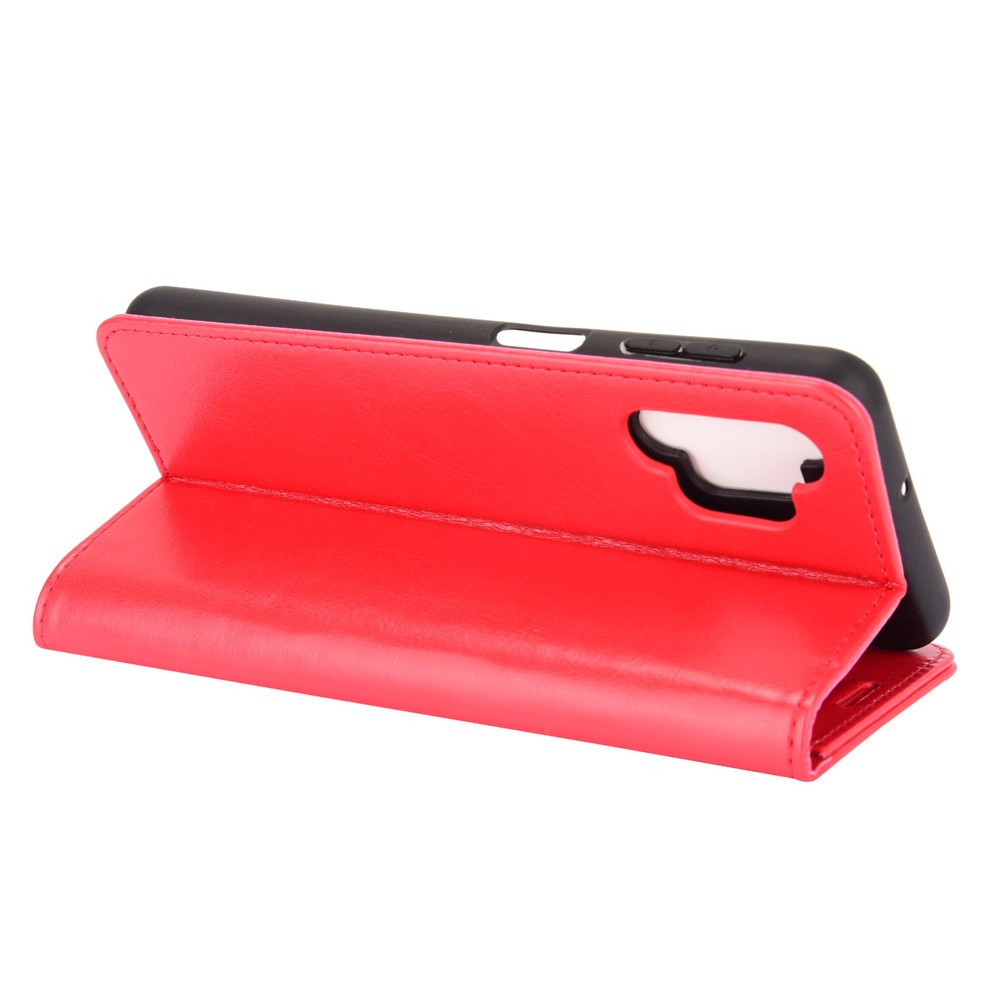 Wallet Design Crazy Horse Texture Leather Cover Stand Case for Samsung Galaxy A32 5G - Red-6