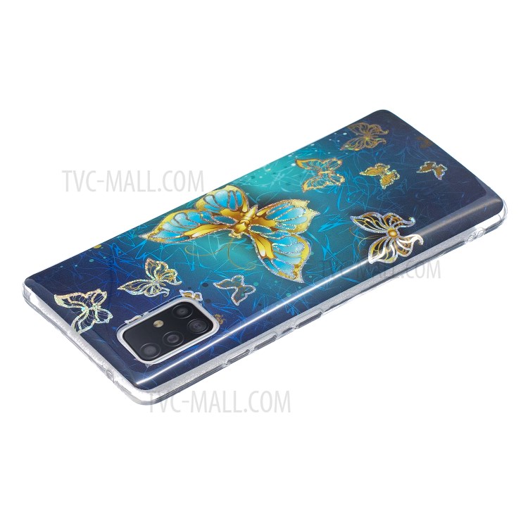 IMD Electroplating Marble Pattern Printing Soft TPU Cover Case for Samsung Galaxy A71 5G SM-A716 - Butterfly-4