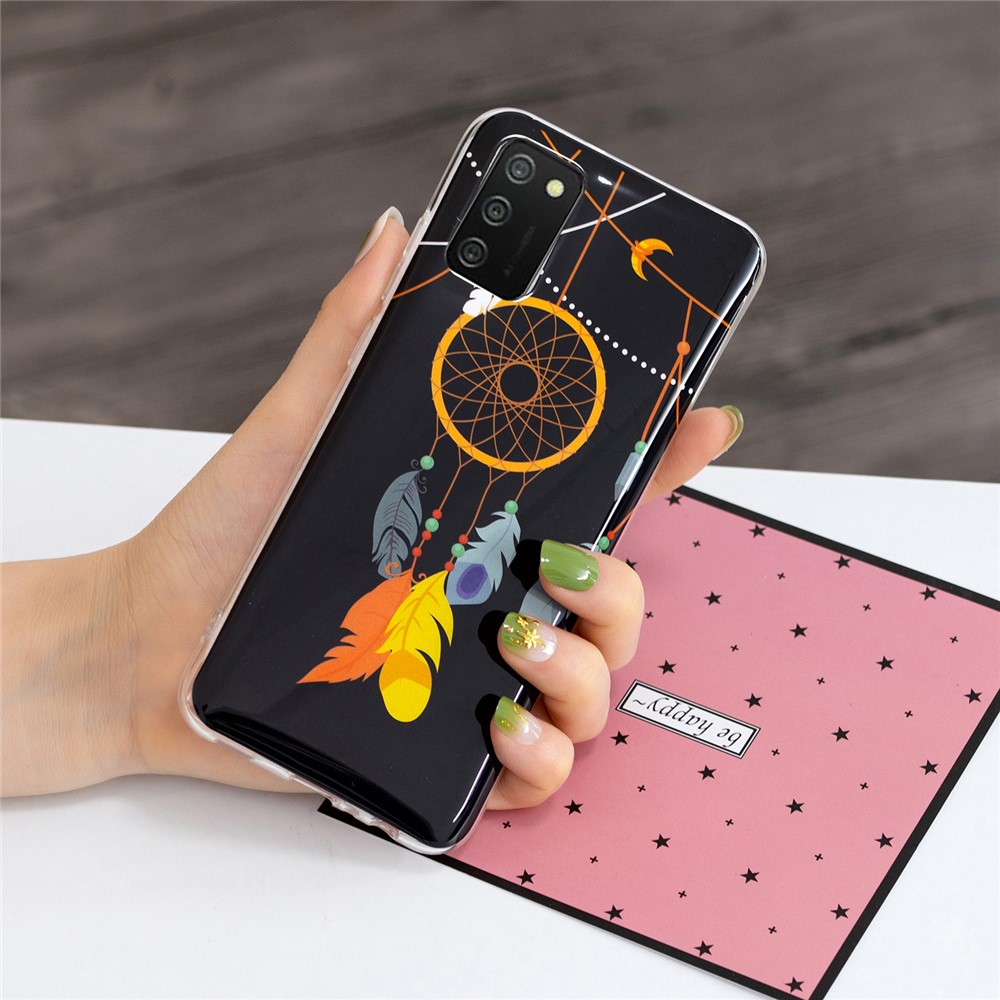 Unique Noctilucent Pattern IMD Soft TPU Protector Phone Cover for Samsung Galaxy A02s (164.2x75.9x9.1mm) - Dreamcatcher-4