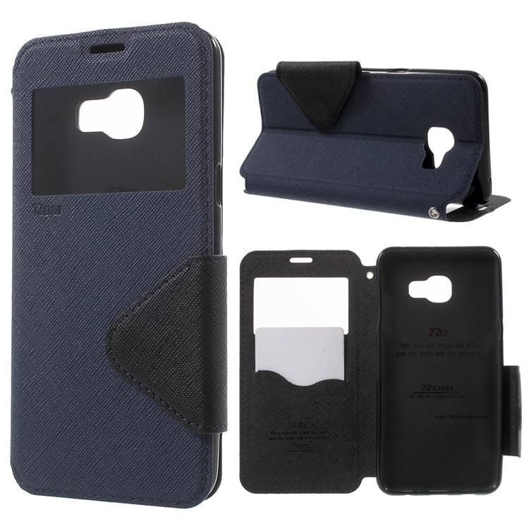 

ROAR KOREA View Window Leather Folio Case for Samsung Galaxy C5 - Dark Blue