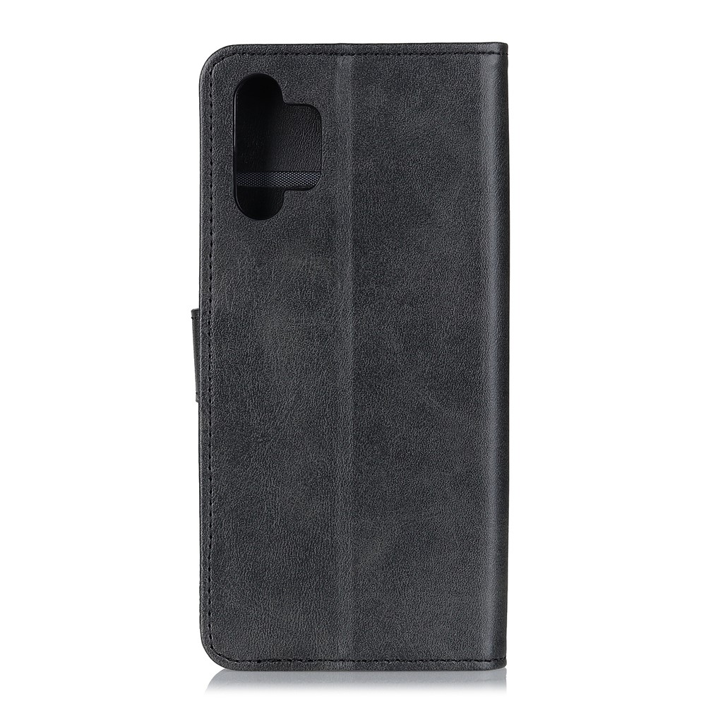 PU Leather Magnetic Wallet Leather Shell for Samsung Galaxy A32 5G - Black-3