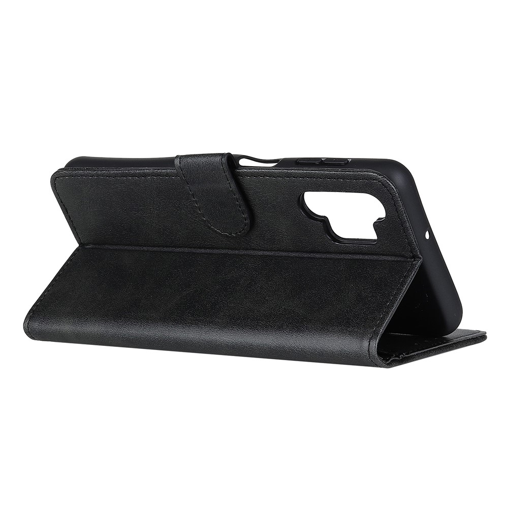 PU Leather Magnetic Wallet Leather Shell for Samsung Galaxy A32 5G - Black-4