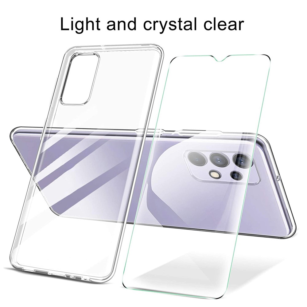 TPU Case with Tempered Glass Screen Protector for Samsung Galaxy A32 5G-2