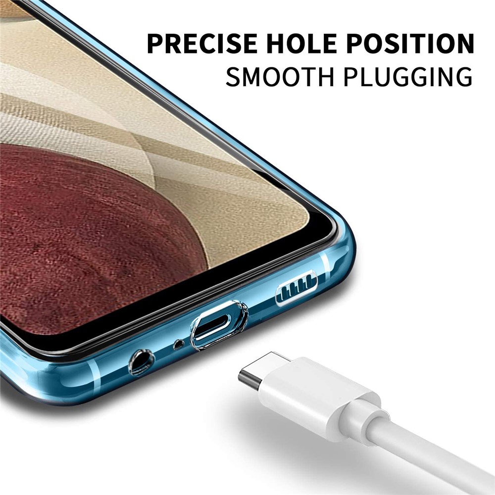 TPU Cover with Tempered Glass Screen Protector for Samsung Galaxy A12-3