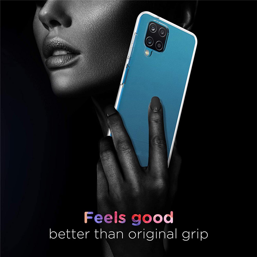 Anti-fingerprint Clear Soft TPU Phone Case Shell for Samsung Galaxy A12-4