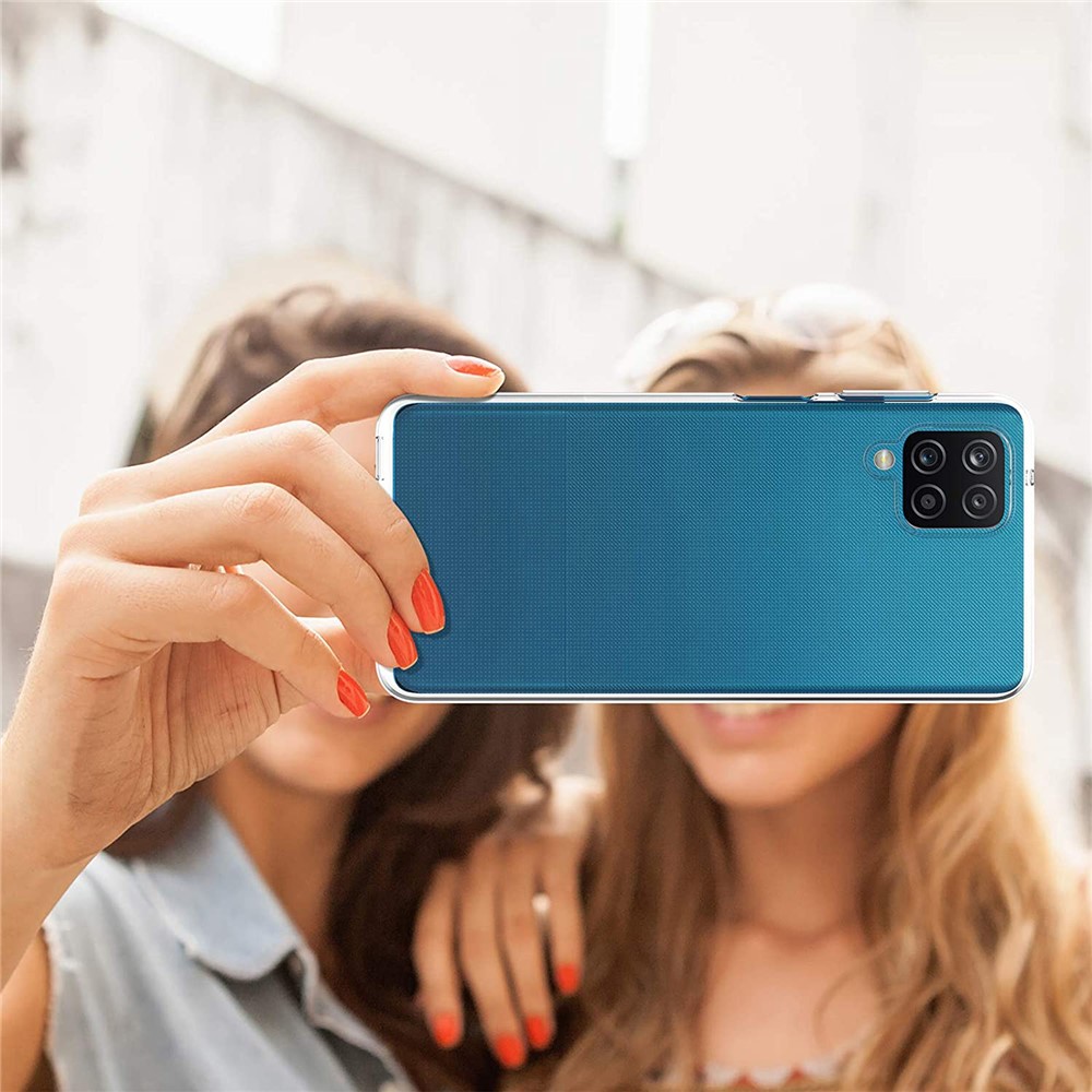 Anti-fingerprint Clear Soft TPU Phone Case Shell for Samsung Galaxy A12-5