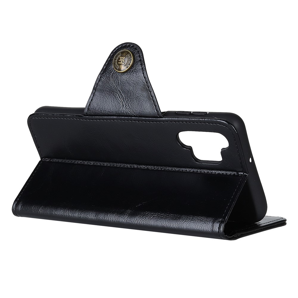 PU Leather Mobile Phone Case with Wallet Stand Design for Samsung Galaxy A32 4G - Black-4