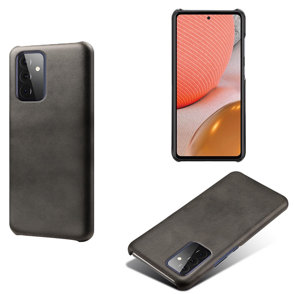 KSQ PU Leather Coated PC Phone Case for Samsung Galaxy A72 5G / A72 4G - Black-1