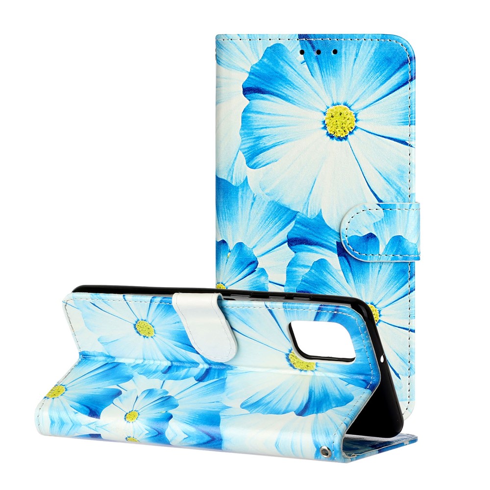 Musterdruck Leather Protector Cover Für Samsung Galaxy A02s (EU-Version) - Orchidee-1