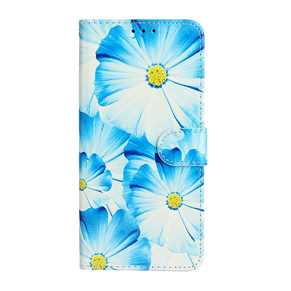 Musterdruck Leather Protector Cover Für Samsung Galaxy A02s (EU-Version) - Orchidee-3
