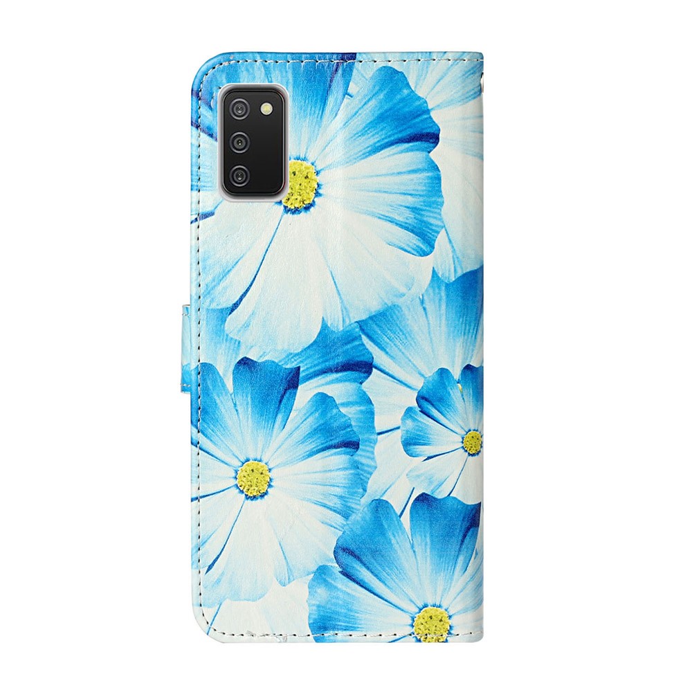Musterdruck Leather Protector Cover Für Samsung Galaxy A02s (EU-Version) - Orchidee-4