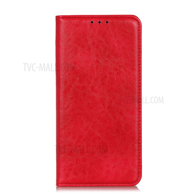 Crazy Horse Texture Auto-absorbed PU Leather Wallet Phone Case for Samsung Galaxy A32 4G - Red-2