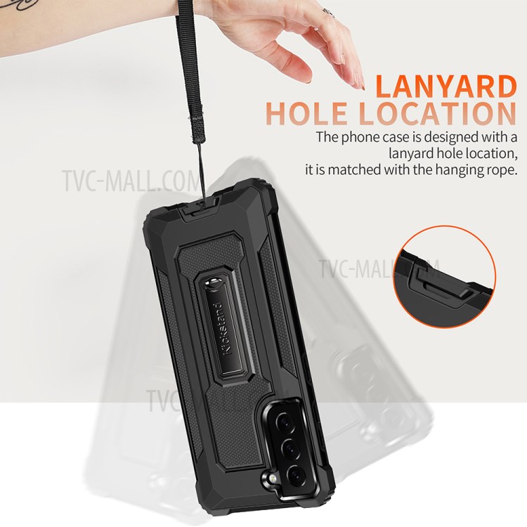 Jazz Series Shock-proof Full Protection Hybrid Phone Cover Case forSamsung Galaxy S21 Plus 5G - Black-8