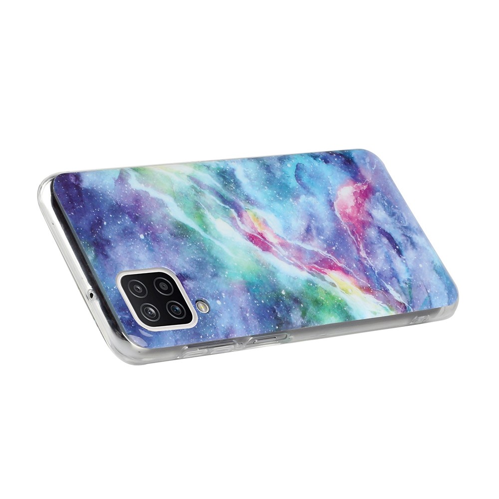 IMD Marble Pattern Printing Flexible TPU Soft Back Cover for Samsung Galaxy A12 - Blue Starry Sky-5