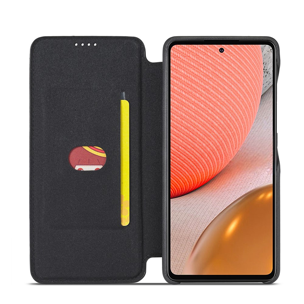 LC.IMEEKE Retro Style Protector Stand Leather Case with Card Holder for Samsung Galaxy A72 5G / A72 4G - Black-10
