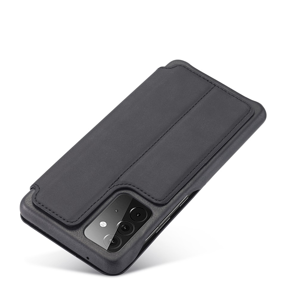 Lc. Custodia in Pelle Per Protezione in Stile Retrò Imeeke Con Supporto Per Carta Per Samsung Galaxy A72 5G / A72 4G - Nero-12