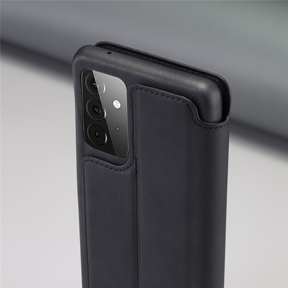 LC.IMEEKE Retro Style Protector Stand Leather Case with Card Holder for Samsung Galaxy A72 5G / A72 4G - Black-16