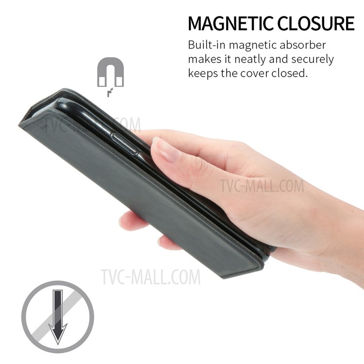 Auto-absorbed Vintage PU Leather Phone Casing for Samsung Galaxy A20e / A10e - Black-10