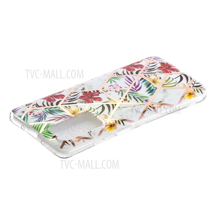 Marble Pattern Electroplating IMD TPU Protector Cover for Samsung Galaxy A72 5G - Style A-3