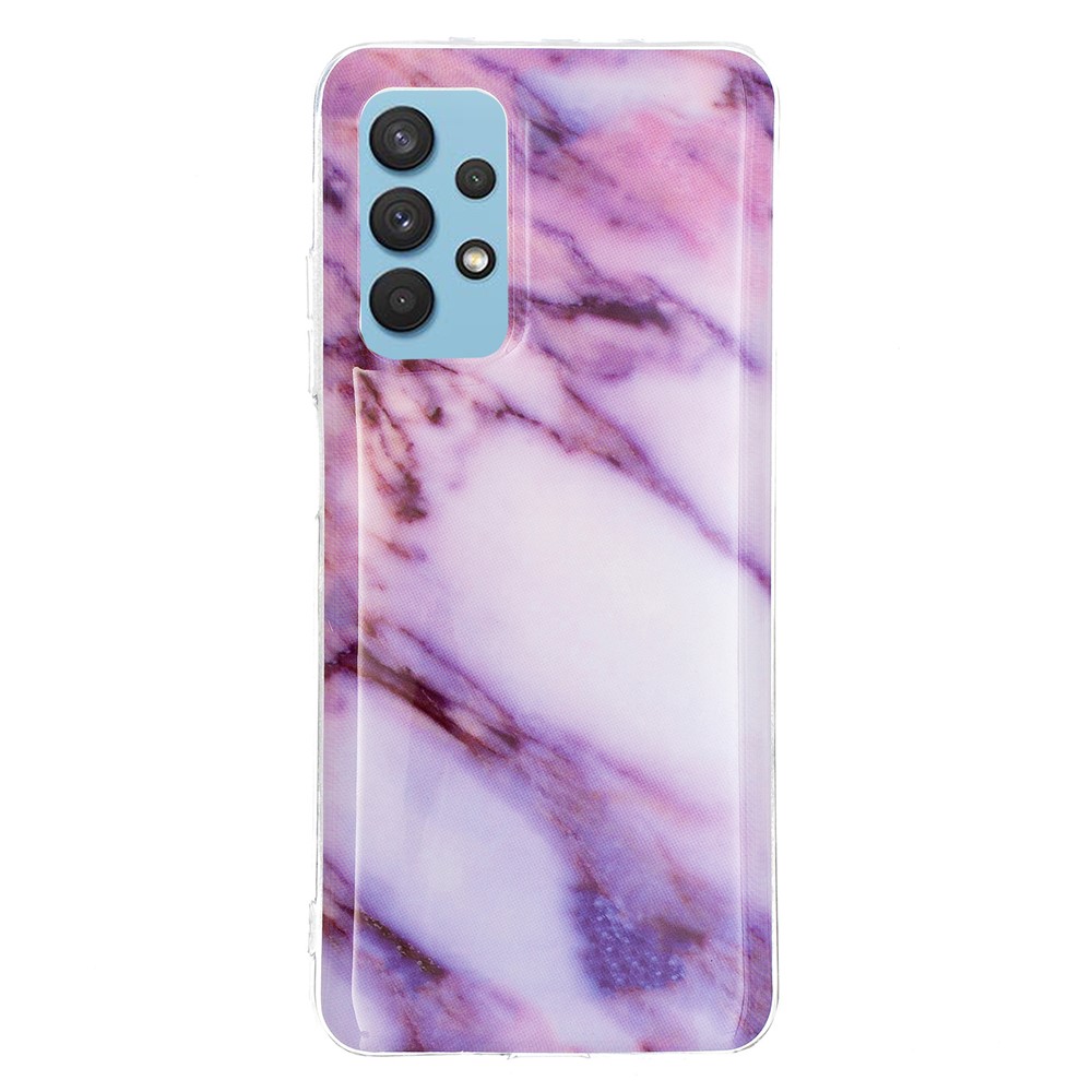 Pattern Printing IMD TPU Phone Casing for Samsung Galaxy A32 5G - Purple-2